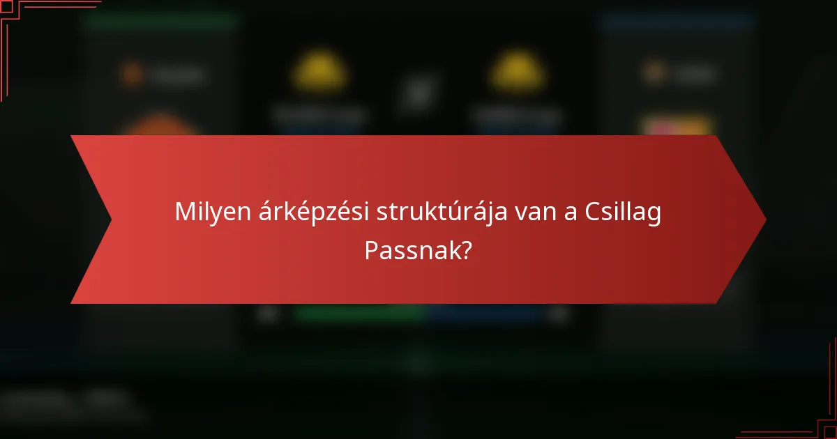Milyen árképzési struktúrája van a Csillag Passnak?